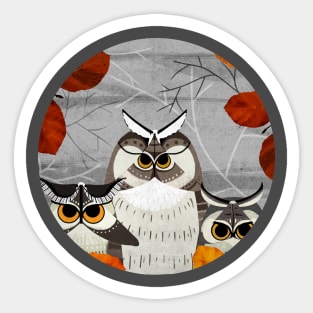 Moth Owls Sticker